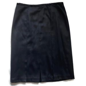 Women's Oscar by Oscar de la Renta Black Pleated Pencil Skirt Size 8